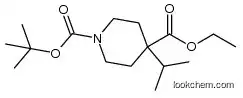 Molecular Structure of 1022128-75-1 (Ethyl 1-Boc-4-iso-propyl-4-piperidinecarboxylate)
